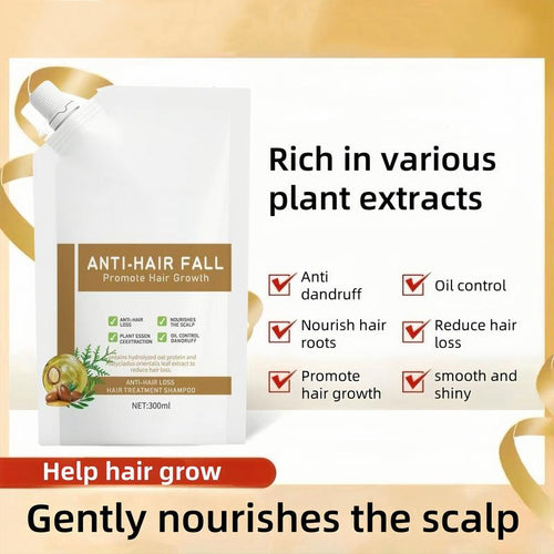 Anti-Hair Fall Shampoo: Ginseng & Ginger for Hair Growth, Oil & Dandruff Control. Buy 1 Get 1 Free. 300ML.