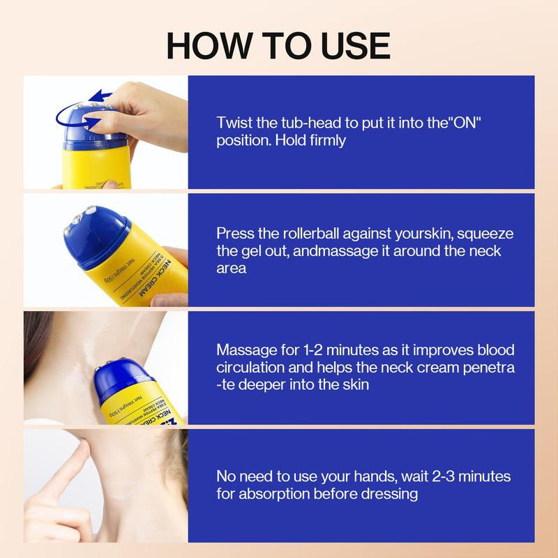 Neck Firming Cream, Tighten and Lift Neck Cream for Crepey Skin, Skin Moisturizer, Deep Moisturizing, Cruelty free Neck Care Body Care Tightening