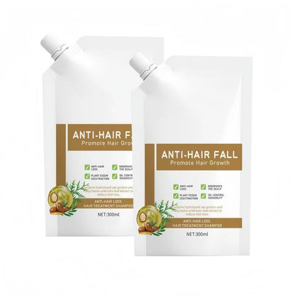Anti-Hair Fall Shampoo: Ginseng & Ginger for Hair Growth, Oil & Dandruff Control. Buy 1 Get 1 Free. 300ML.