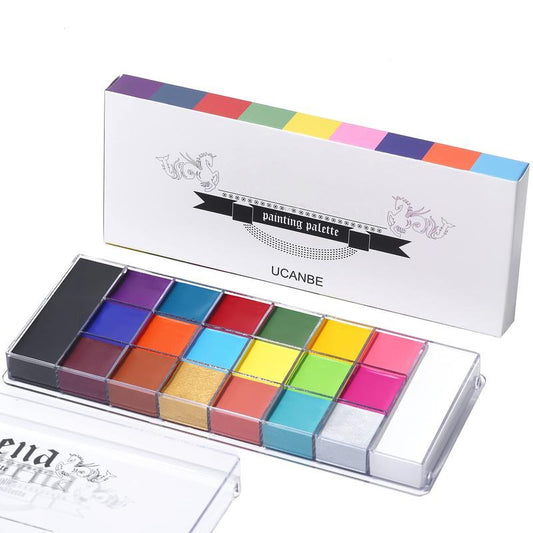 Face and Body Oil Paint Palette, Professional and Safe Non-Toxic Tattoo Halloween Special Effects Party Makeup Kit for Kids and Adults.