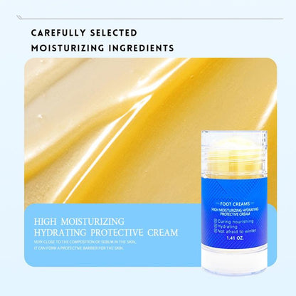 2-in-1 Anti-Crack Foot Cream & Repair Stick. Dead Skin Remover for Extreme Cracked Heels. Intensive Hydration & Nourishing Treatment.