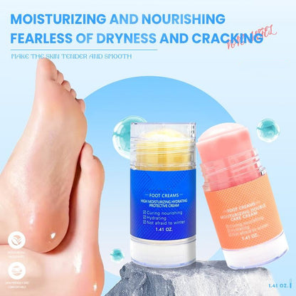 2-in-1 Anti-Crack Foot Cream & Repair Stick. Dead Skin Remover for Extreme Cracked Heels. Intensive Hydration & Nourishing Treatment.