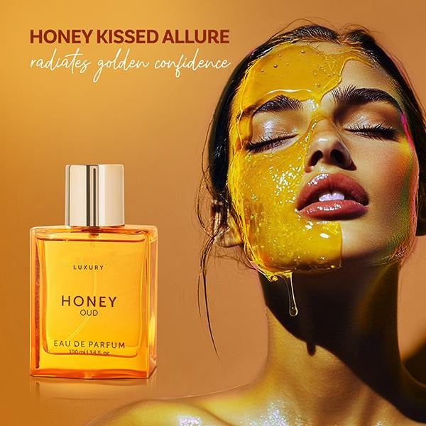 Luxury's Honey Oud | Eau de Parfum 100ml (3.4 fl oz) | Patchouli, Vanilla, Bergamot | Floral & Spicy | Made with Clean & Vegan Essentials Oils | Cruelty Free Fragrance Perfume