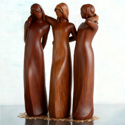💖🔥LAST DAY 49 % OFF👩🏻‍🤝‍👩🏻Sisters by My Side, Celebrates Friendships Three Sisters Sculpture🎁Christmas, Thanksgiving Day, Birthday Gifts