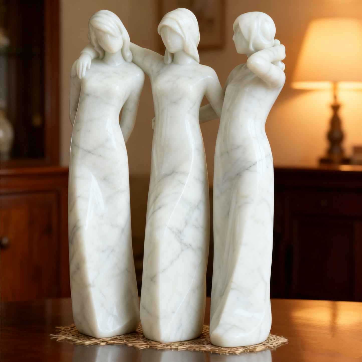 💖🔥LAST DAY 49 % OFF👩🏻‍🤝‍👩🏻Sisters by My Side, Celebrates Friendships Three Sisters Sculpture🎁Christmas, Thanksgiving Day, Birthday Gifts