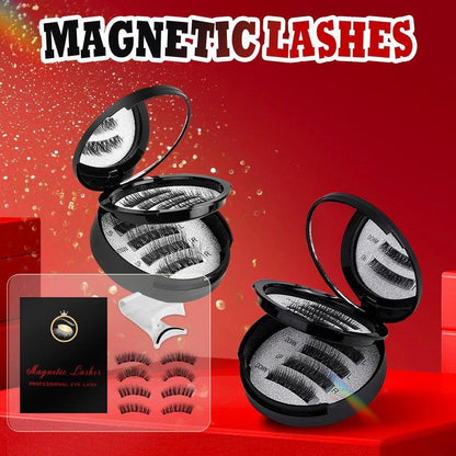 Magnetic Eyelashes Set - Eyelash Curlers with Eyebrow Kit Spiky Eyelash Cluster with Applicator Eyelash Extensions Glue-Free Waterproof Lightweight