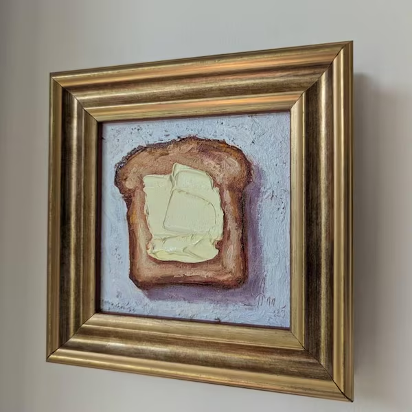 Painting of Butter Original Framed oil Artwork
