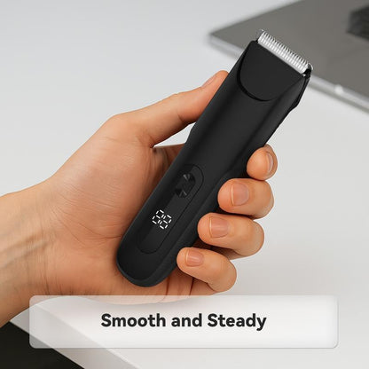 Men's Electric Body Hair Trimmer - Rechargeable Pubic, Chest & Bikini Shaver - Painless Grooming for Legs, Underarms & More - Cordless Digital Display