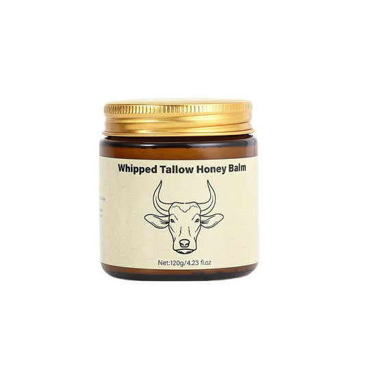 Whipped Grass-Fed Beef Tallow Honey Balm - 4 Oz,Moisturizing Cream for Soft, Smooth Skin - Handmade All-Natural Moisturizer - Lavender