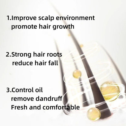Anti-Hair Fall Shampoo: Ginseng & Ginger for Hair Growth, Oil & Dandruff Control. Buy 1 Get 1 Free. 300ML.